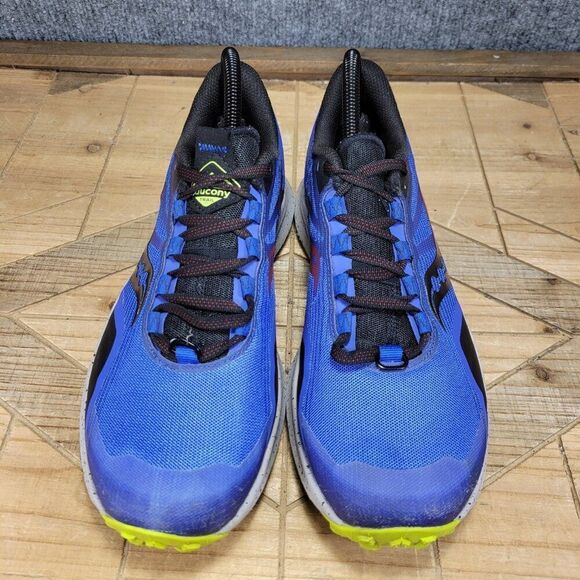 Saucony Peregrine 12 Running Sneakers Blue Raz Acid S20737-25 Mens US Size 8 .5 - Picture 4 of 12